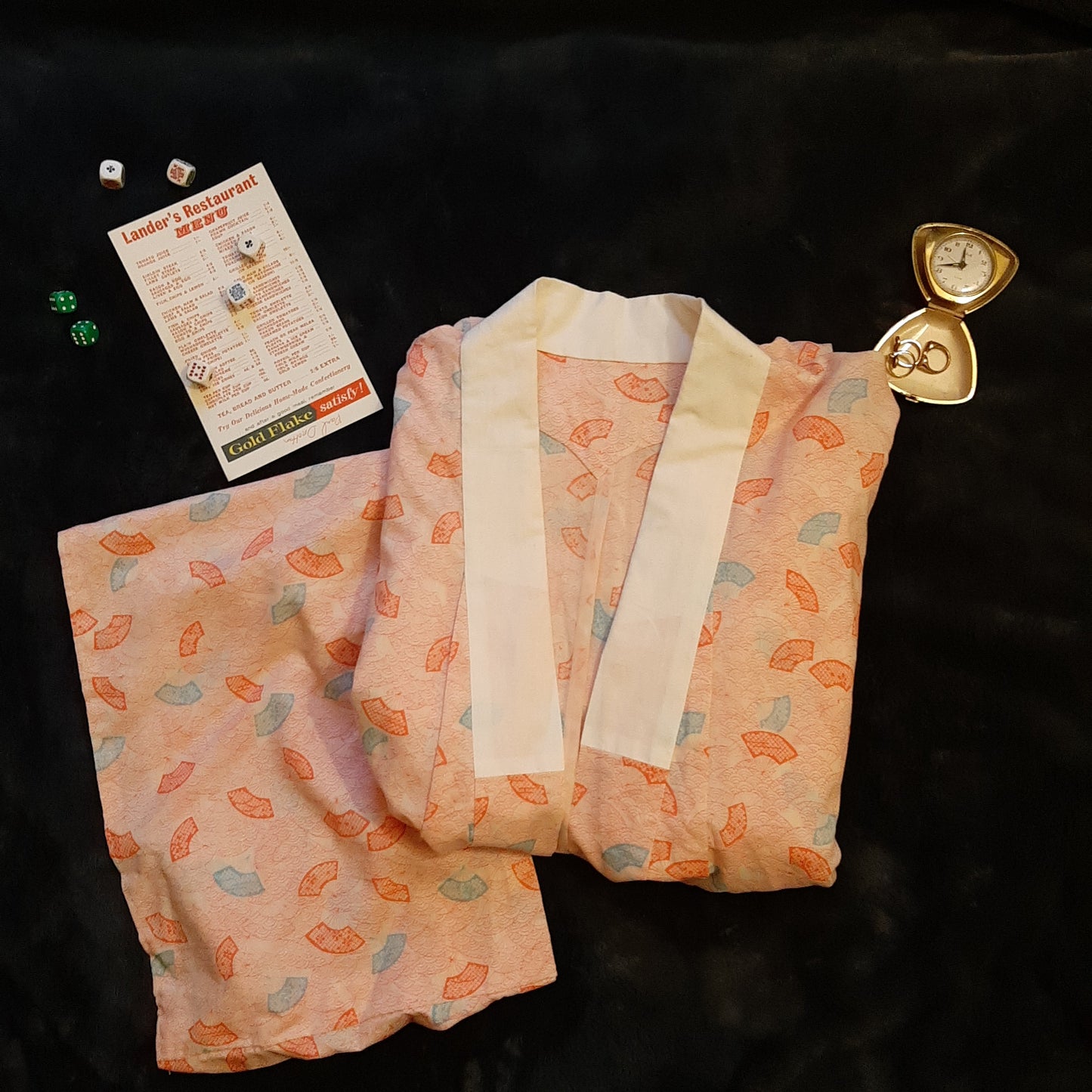 Electric orange robe with fans