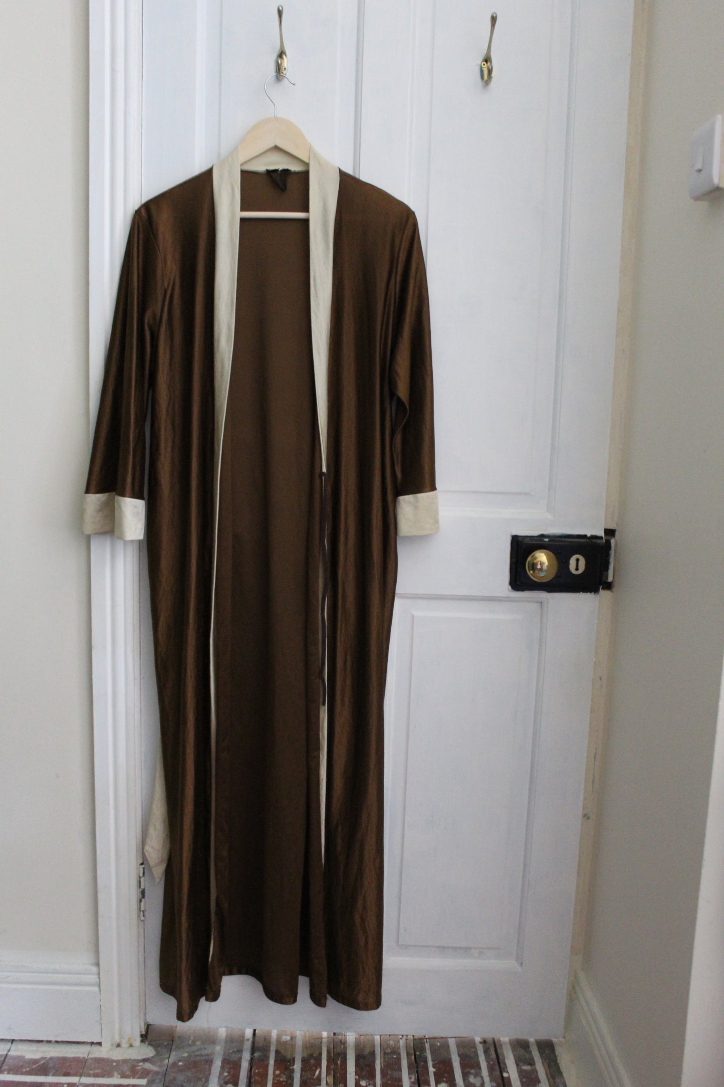 Caramel and cream robe