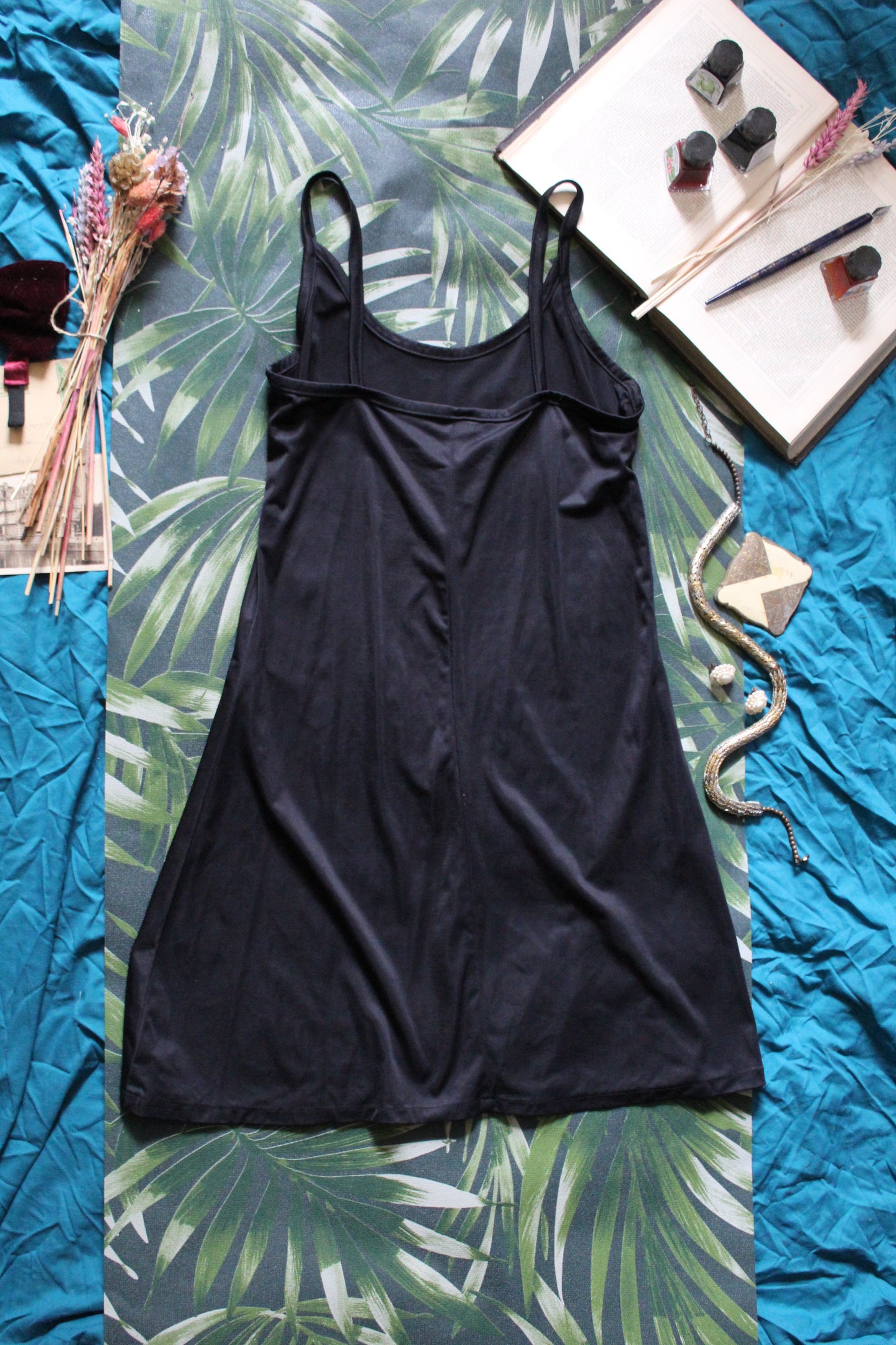 Sleek slinky black slip