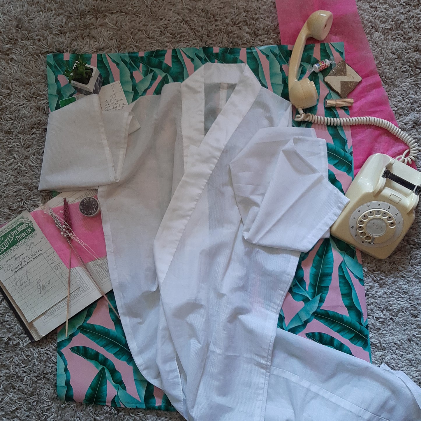 Structured white robe