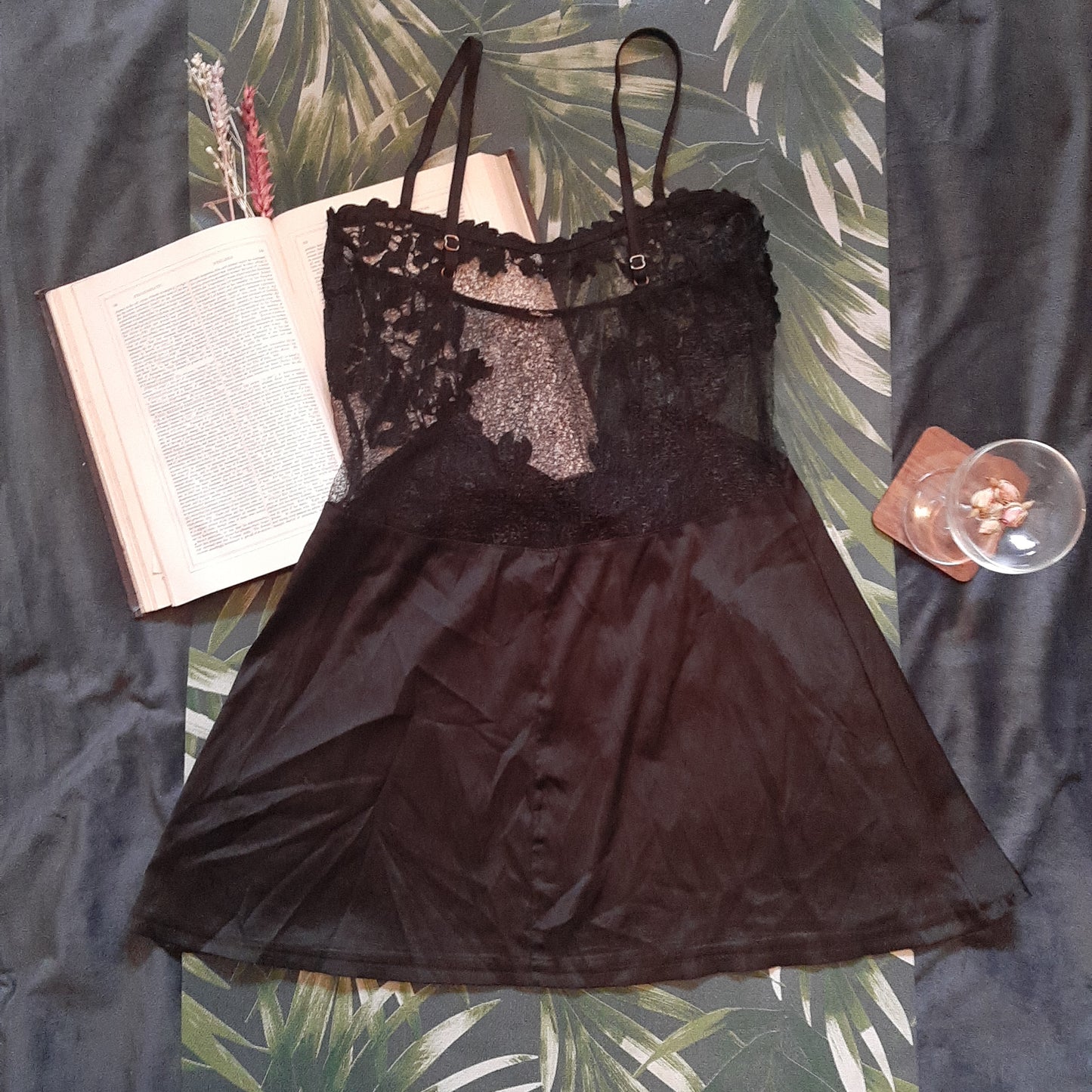 Crochet black nightie