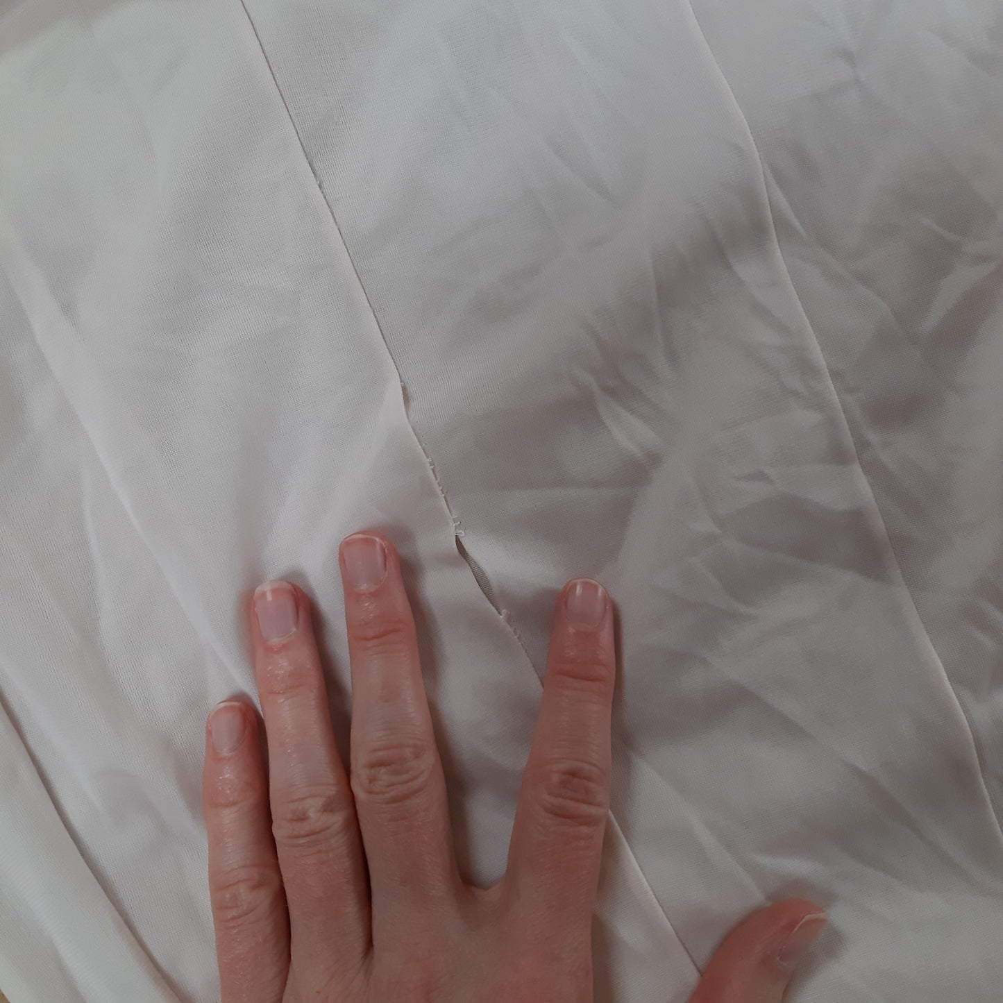 Blush pink slip with cream lace