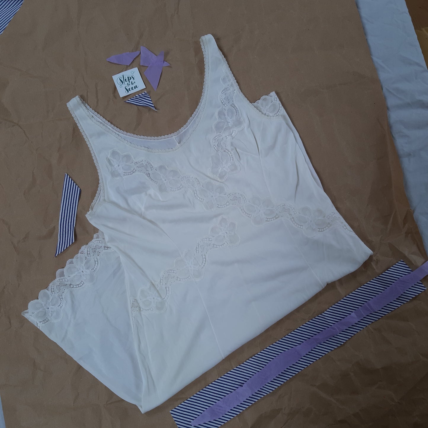 White New Eda Slip