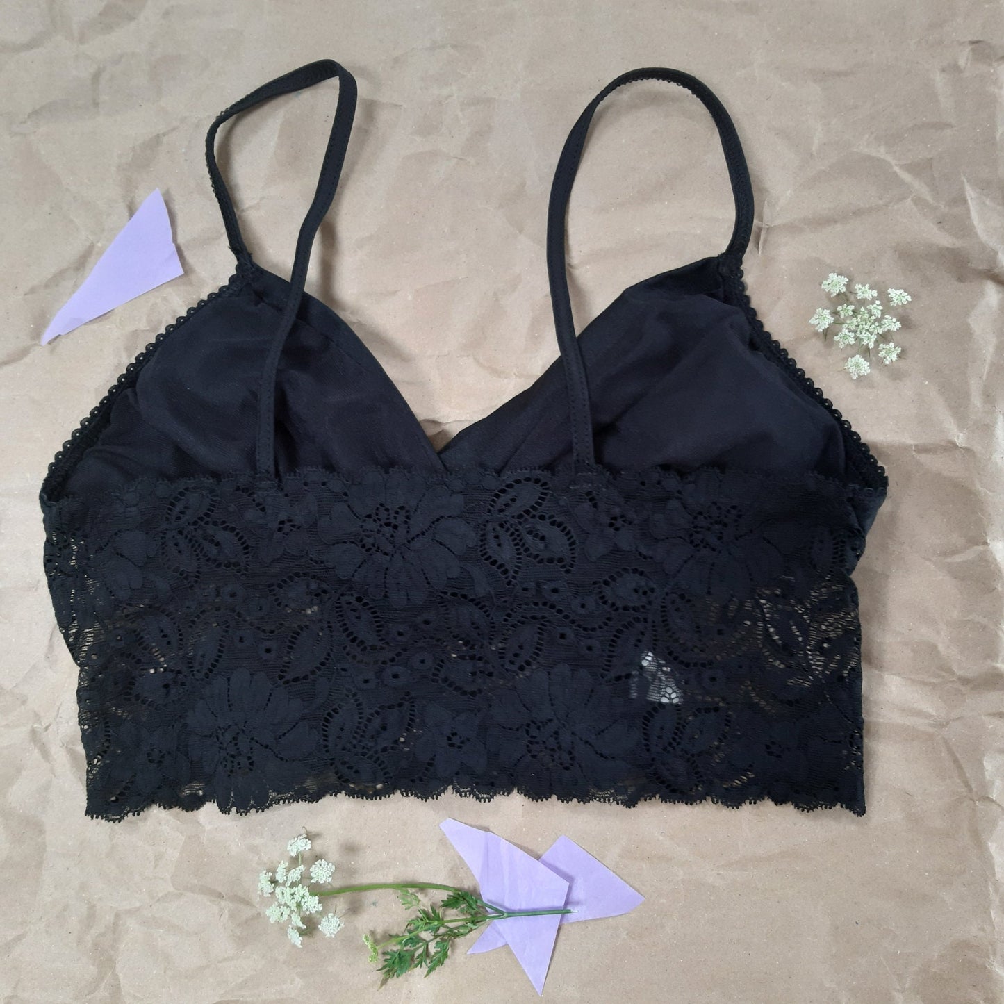 Black Bralette with lace