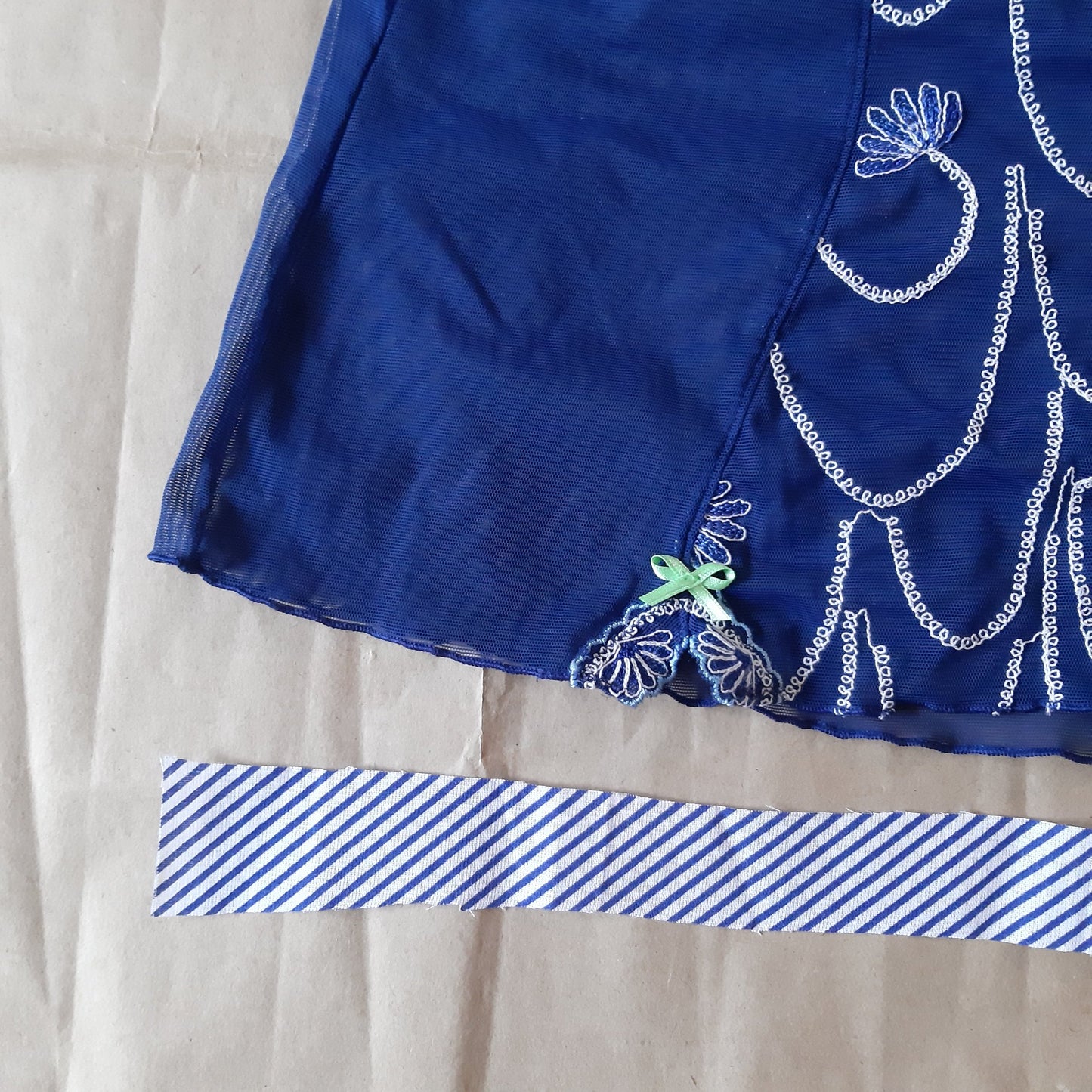 Royal blue camisole with floral detail