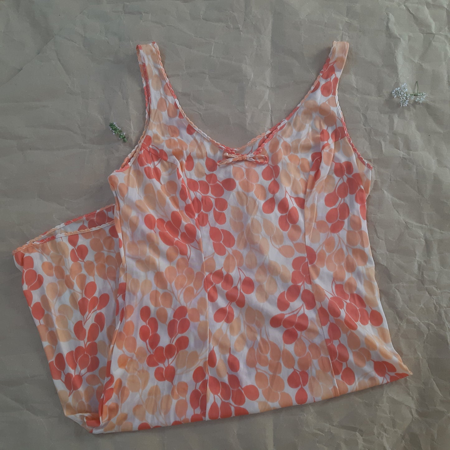 Tropical print slip
