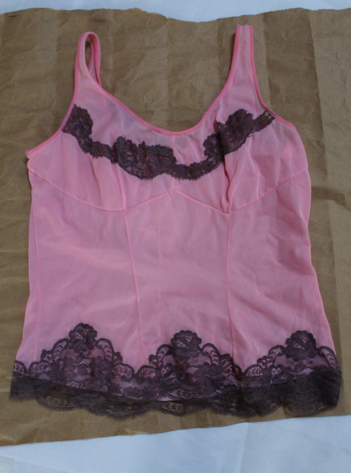 Pink and grey cami