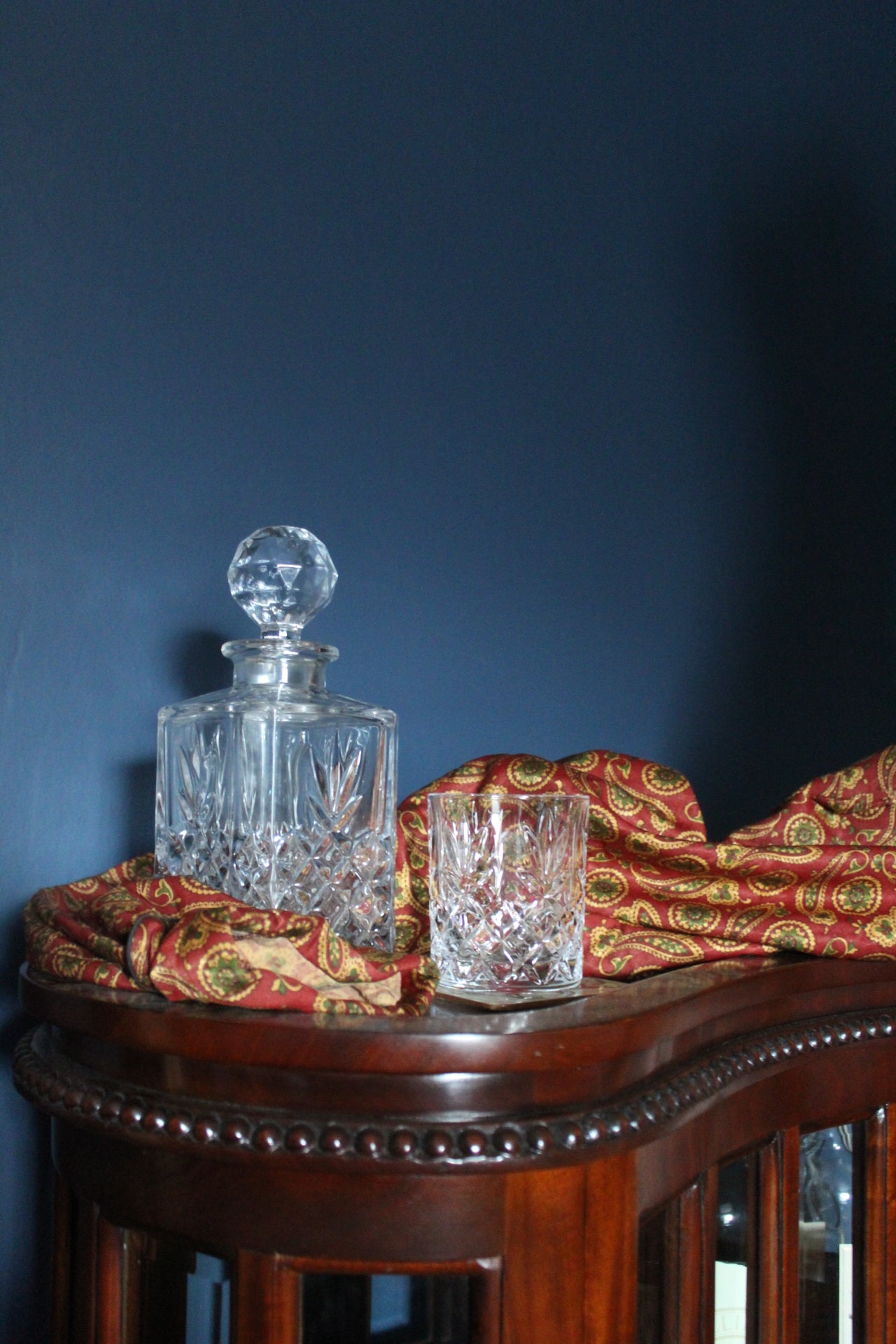 Maroon, gold and green house jacket