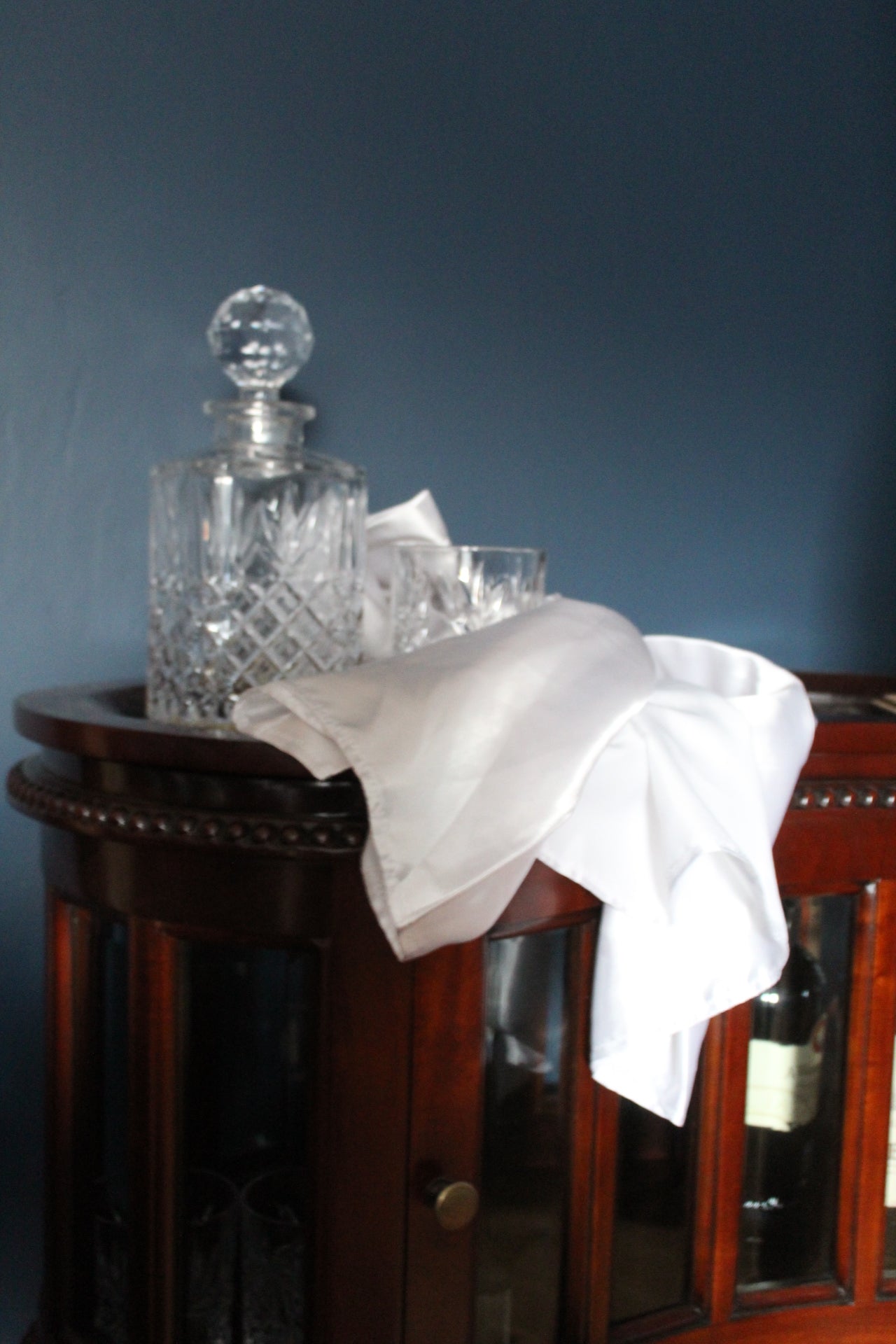 Bright white silky robe