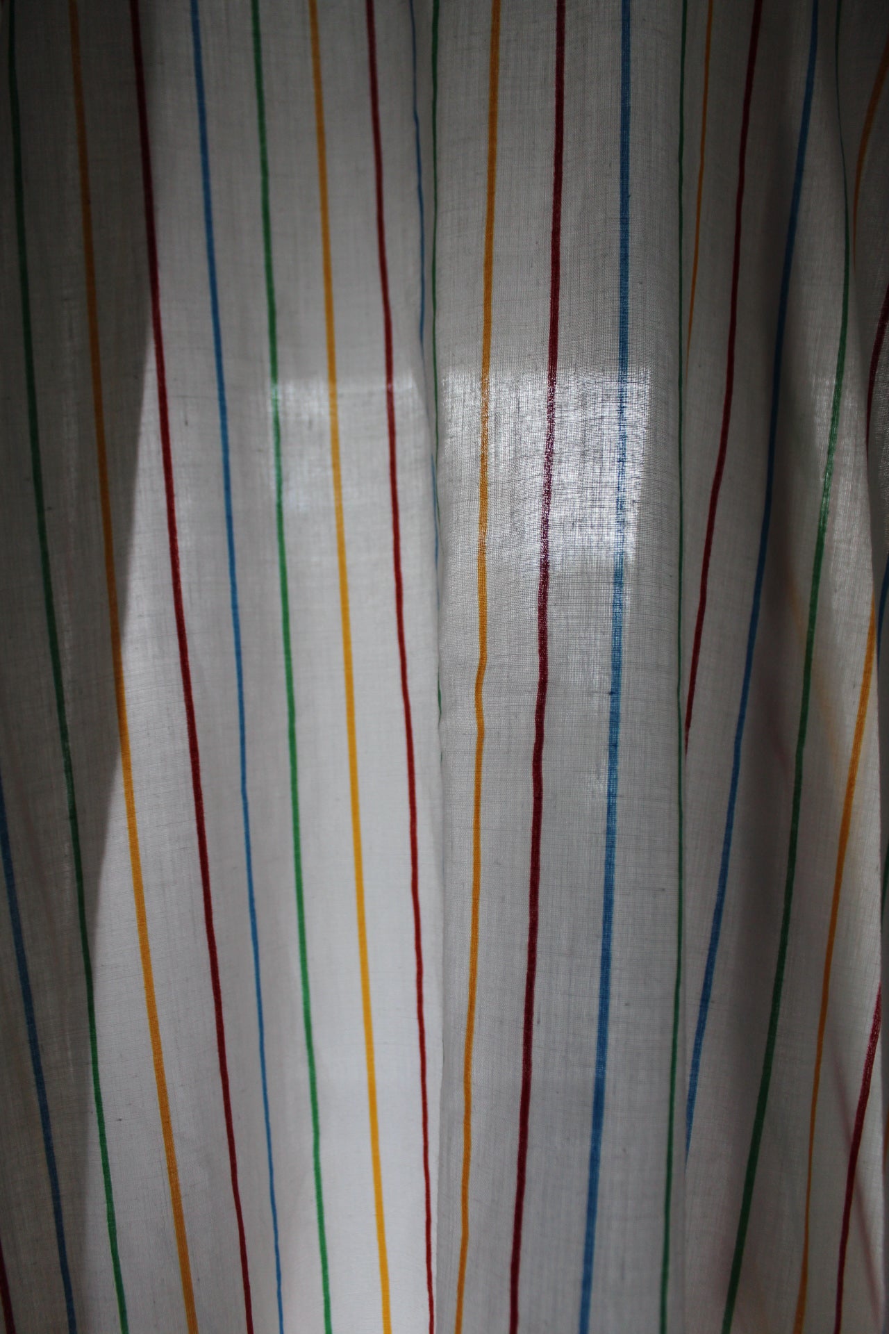 Candy striped white robe