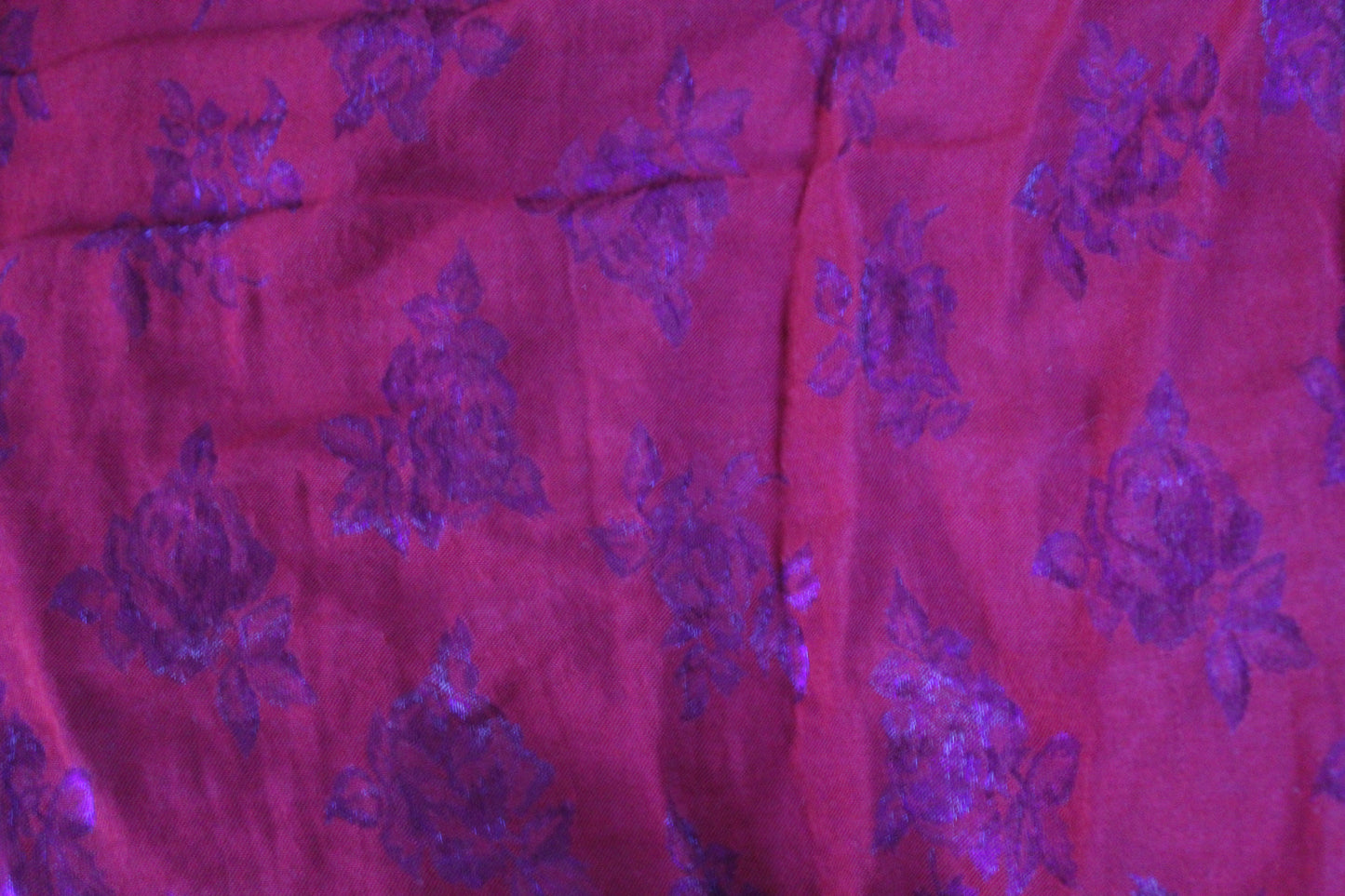 Wine robe with purple roses