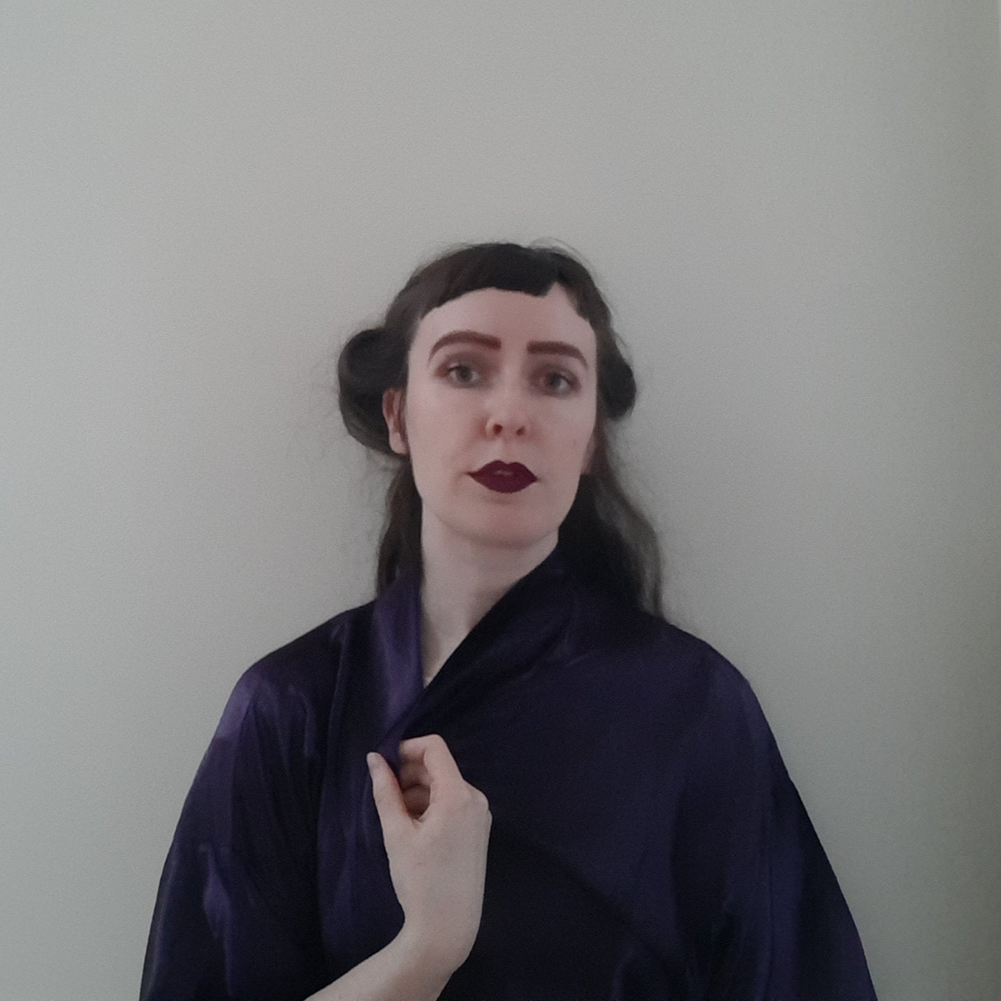 Silky purple robe