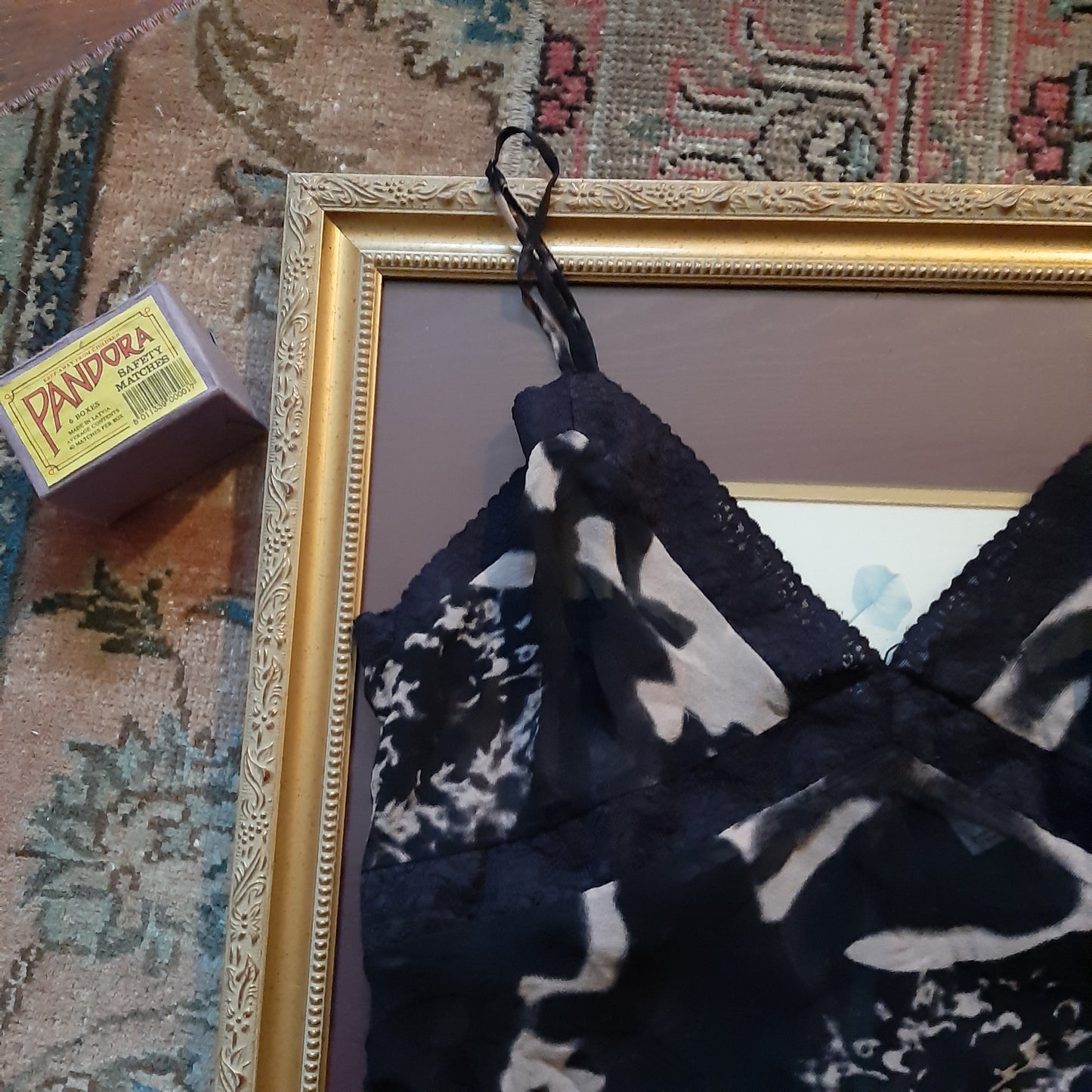 Black and pink diesel pattern cami