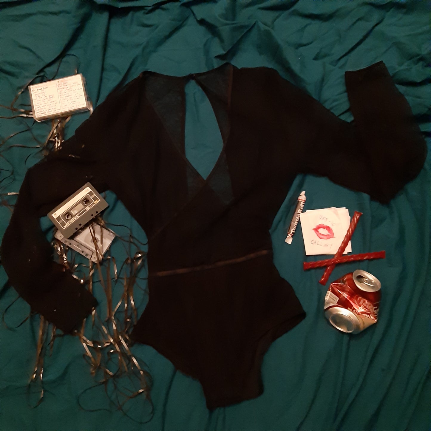 Black sleeves bodysuit