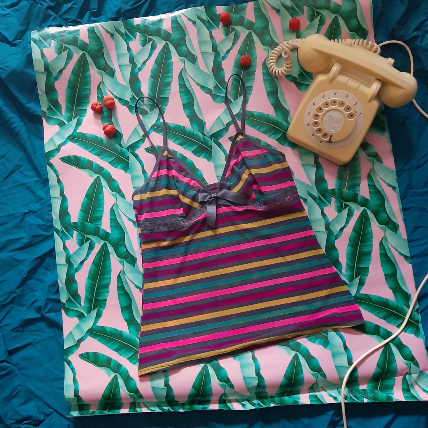 Tropical striped tank