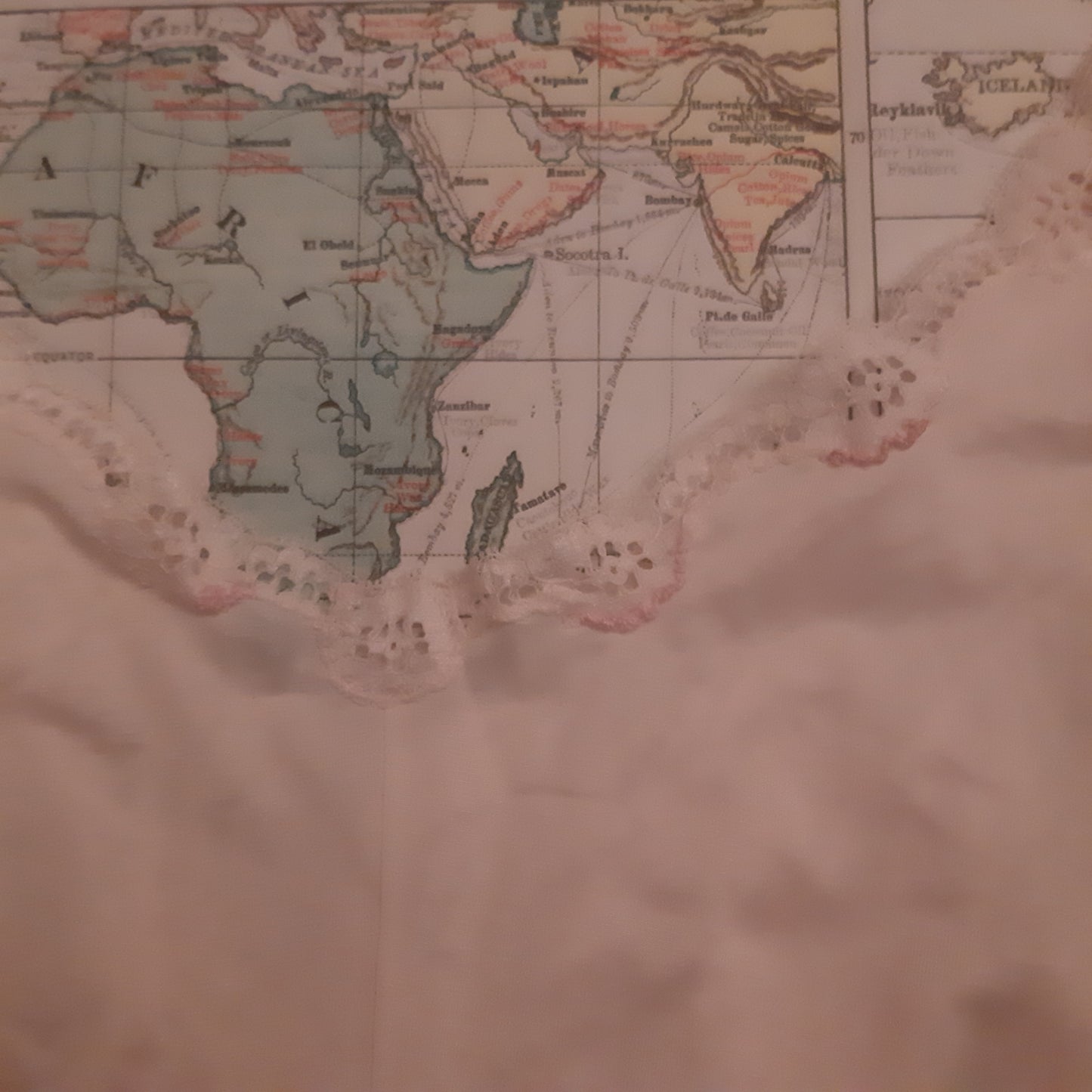 Peach slip with leg peek