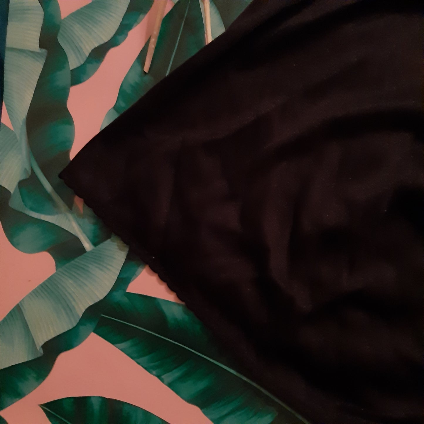 Long and lacey black slip