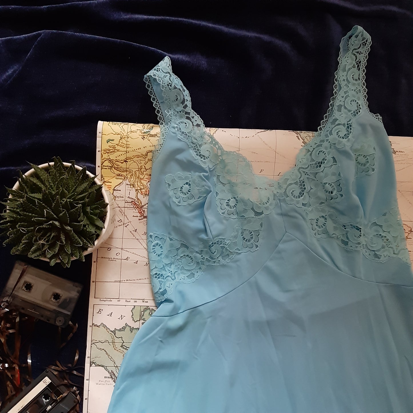 Baby blue Italian slip