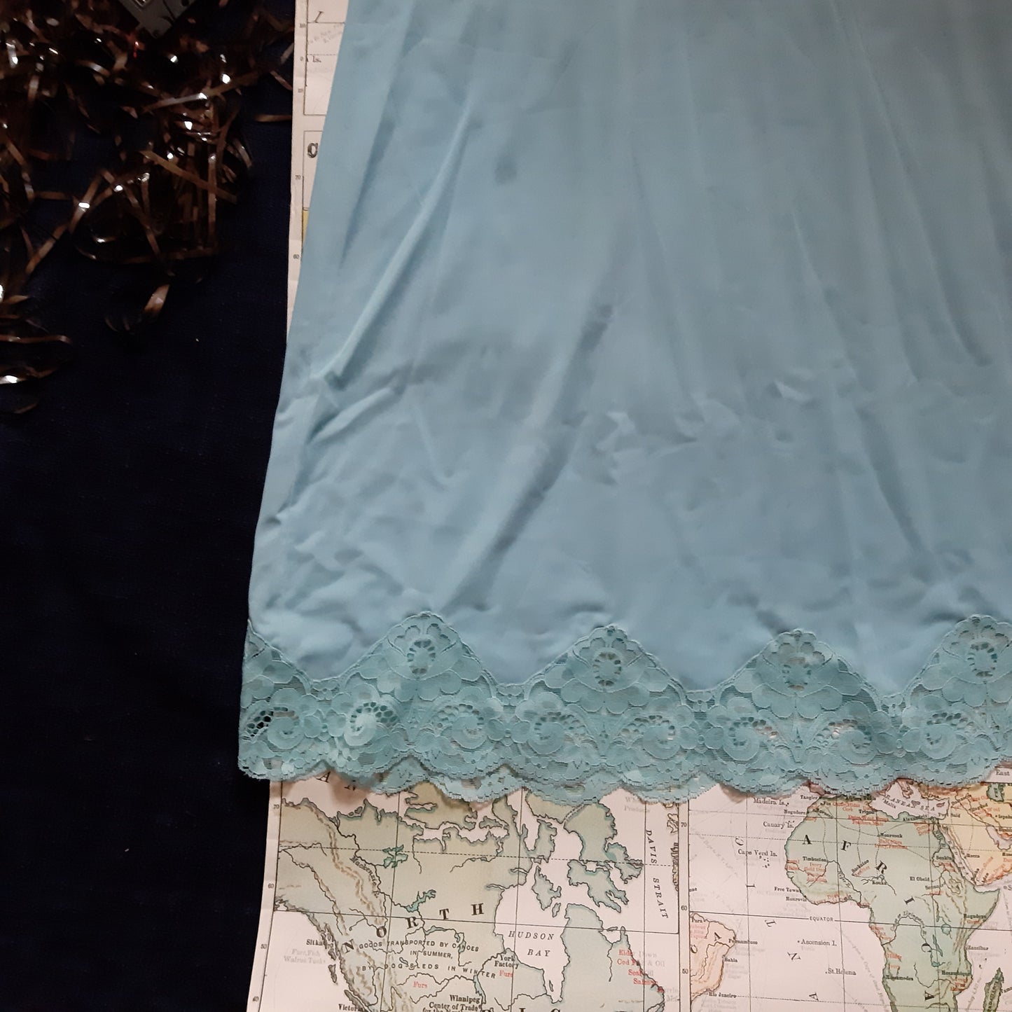 Baby blue Italian slip