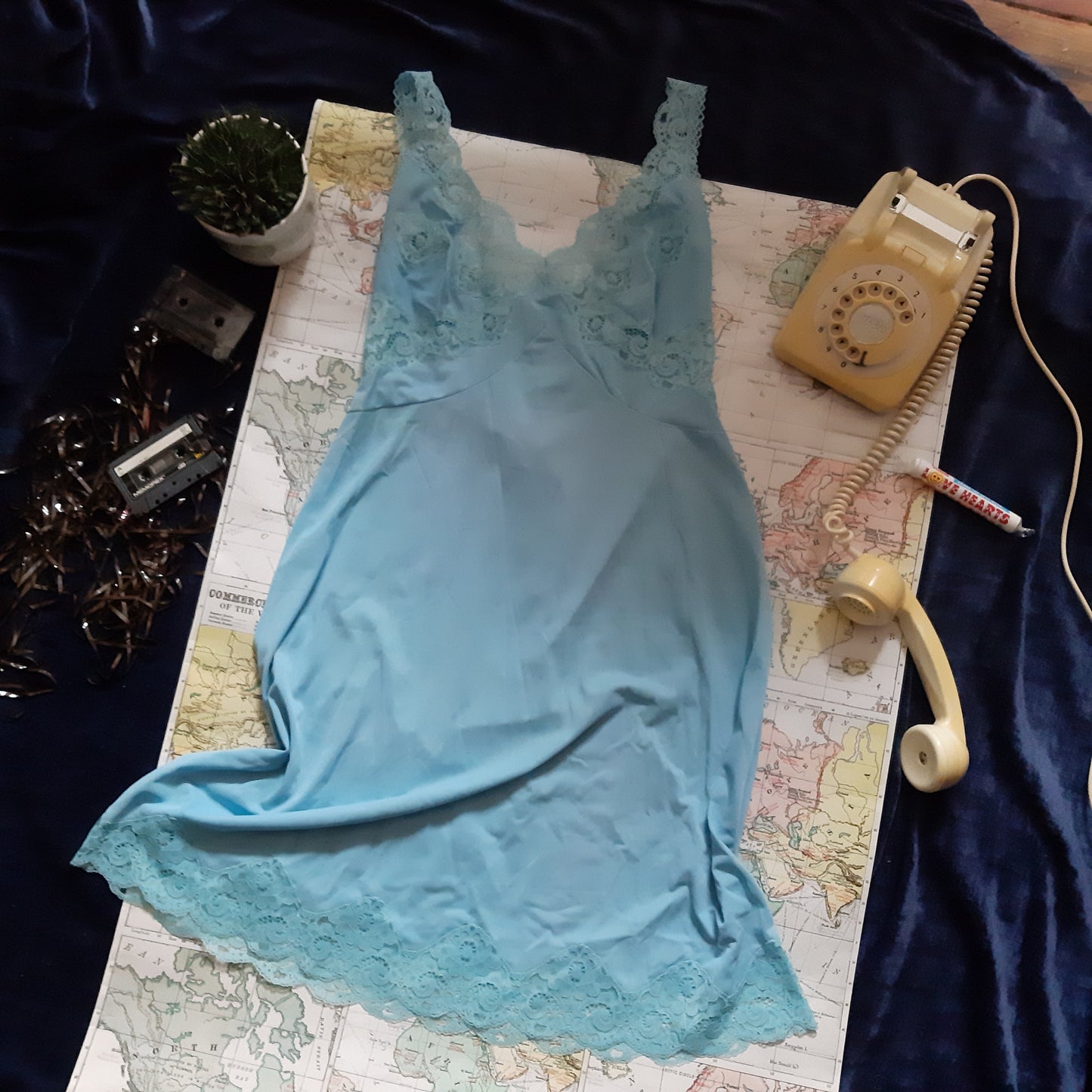 Baby blue Italian slip