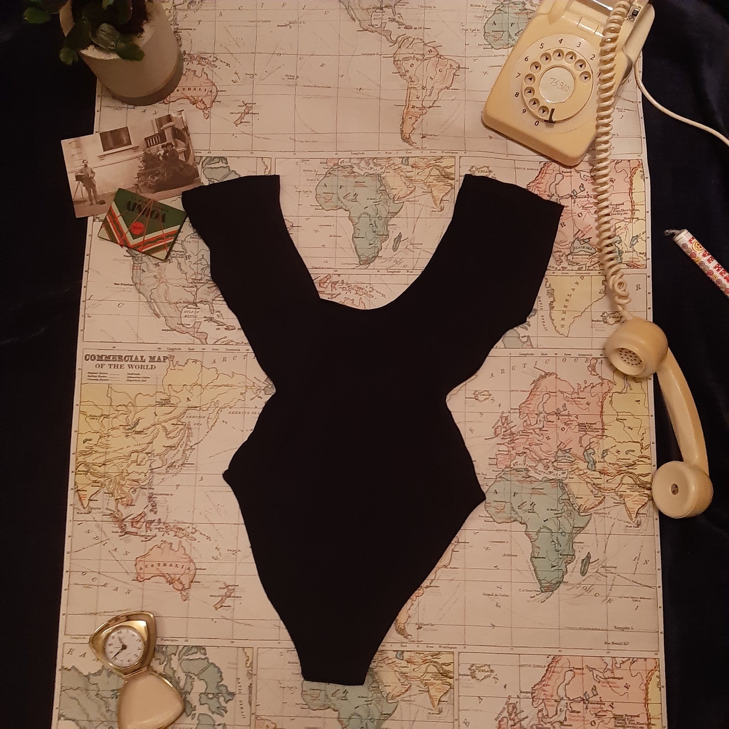 Navy beaded bodysuit