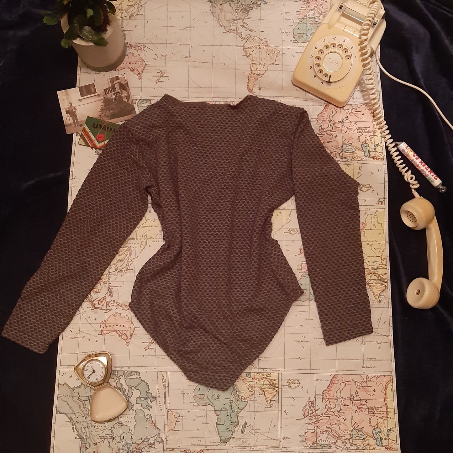 Shoulder padded bodysuit