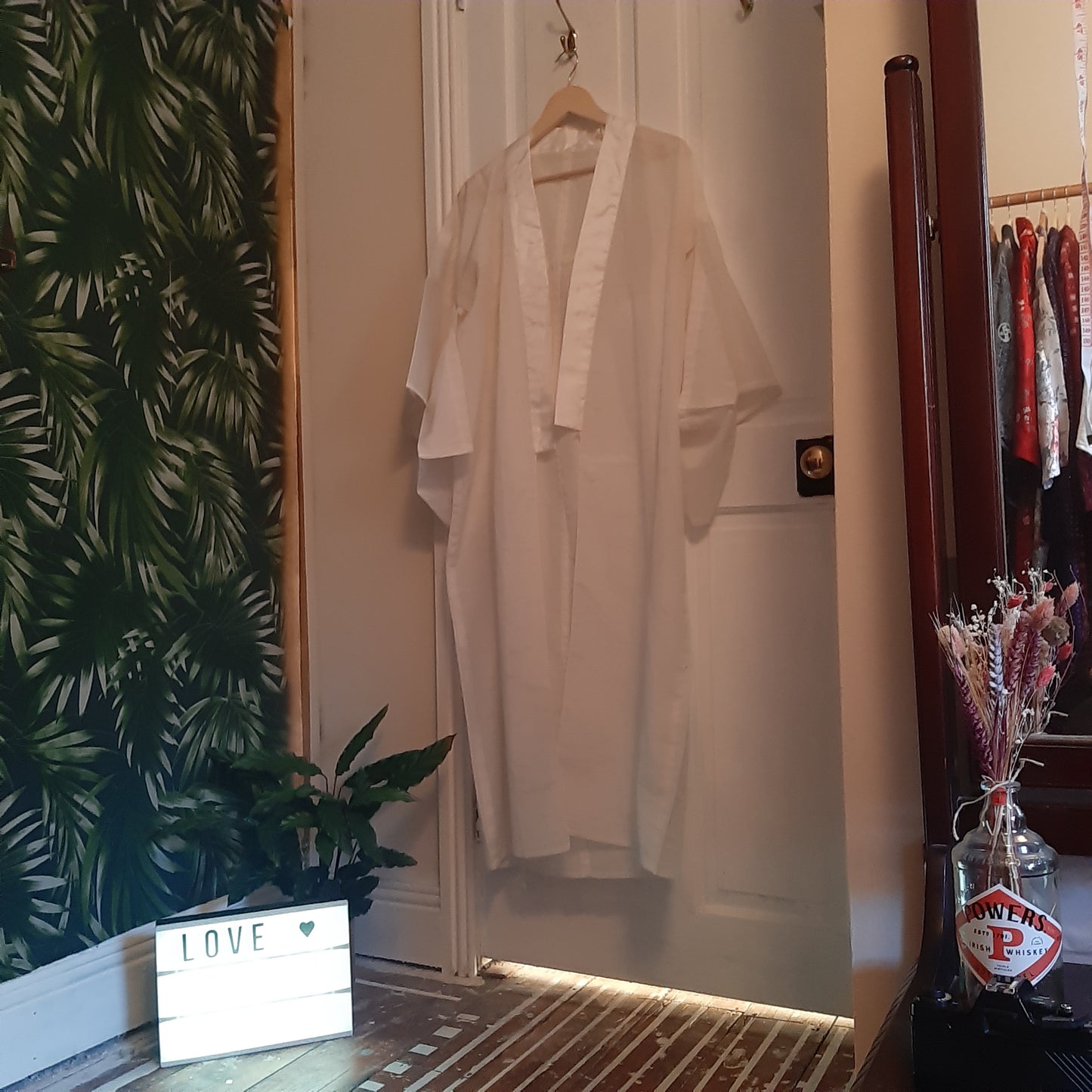 Structured white robe