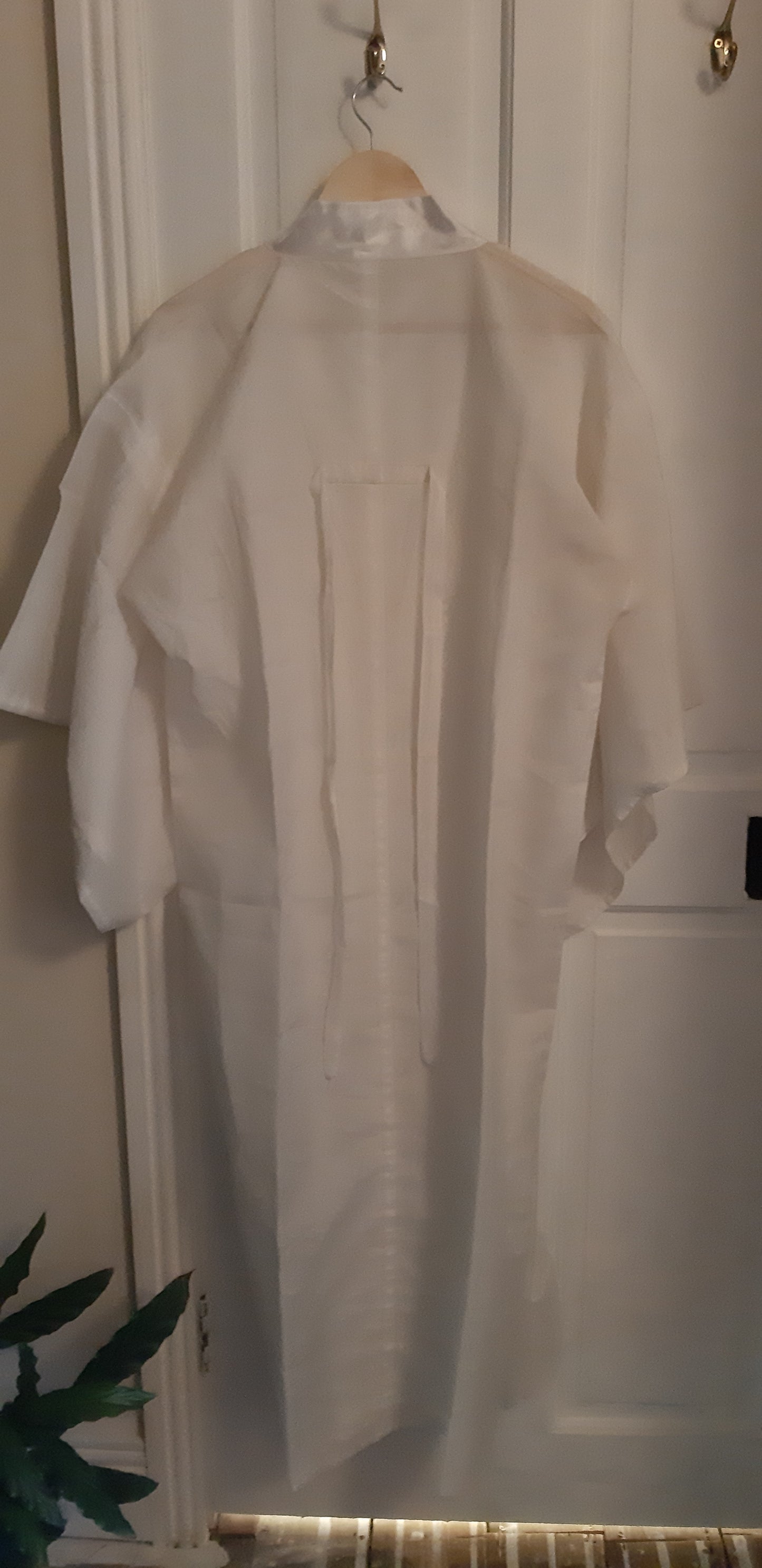 Structured white robe