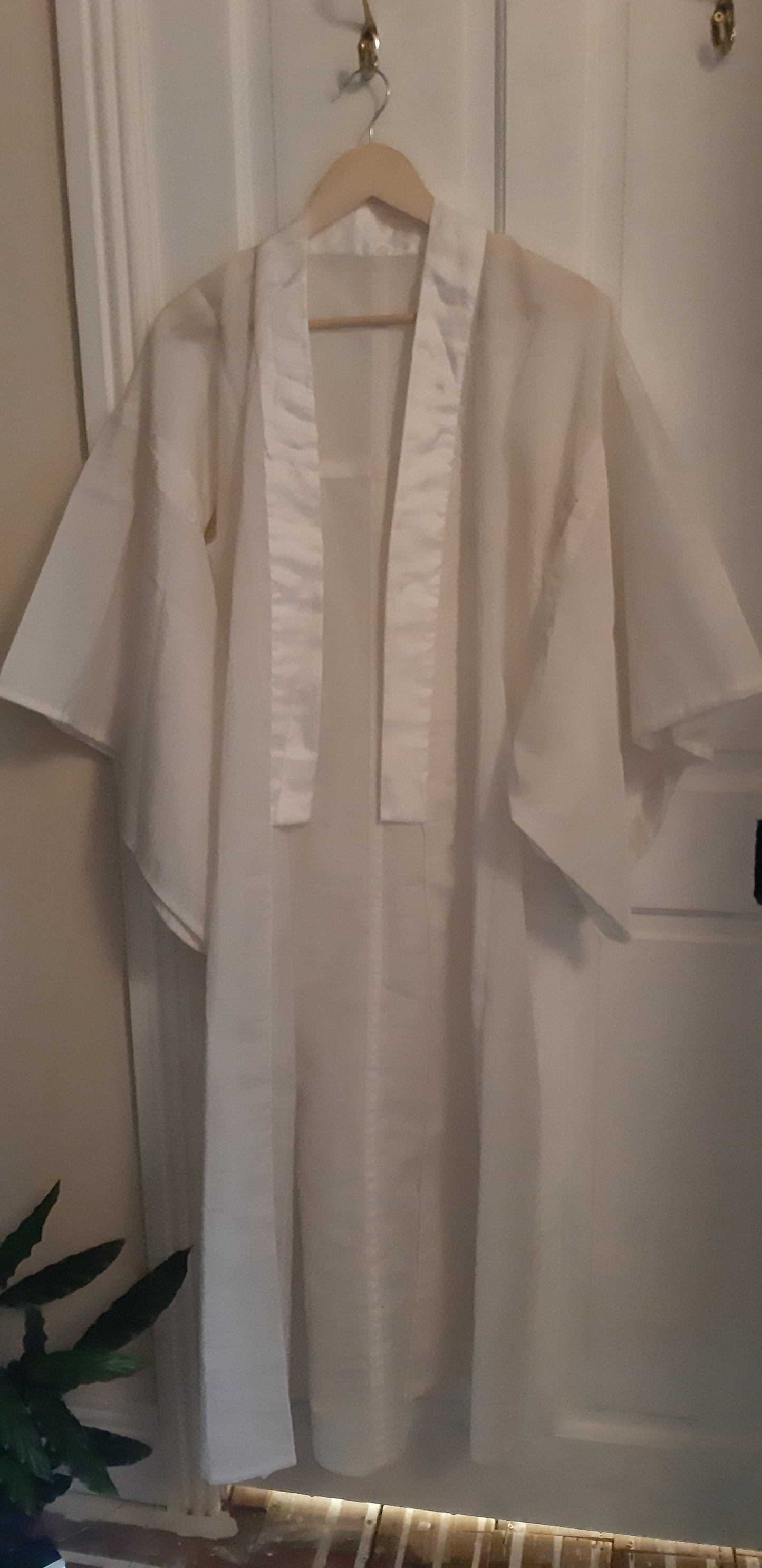 Structured white robe