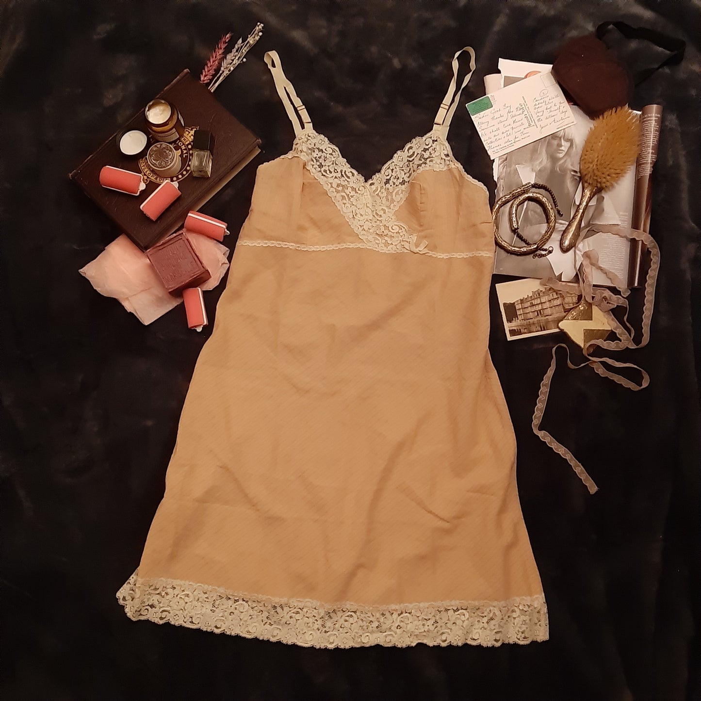 Coral and cream slip