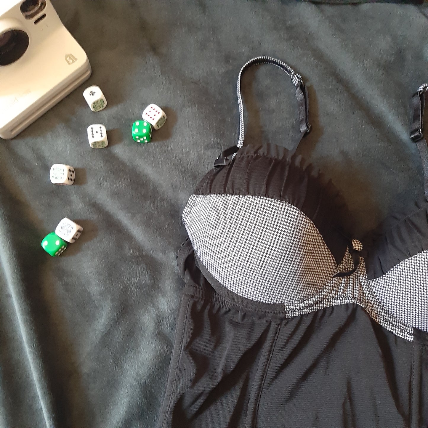 Black and White emo style corset