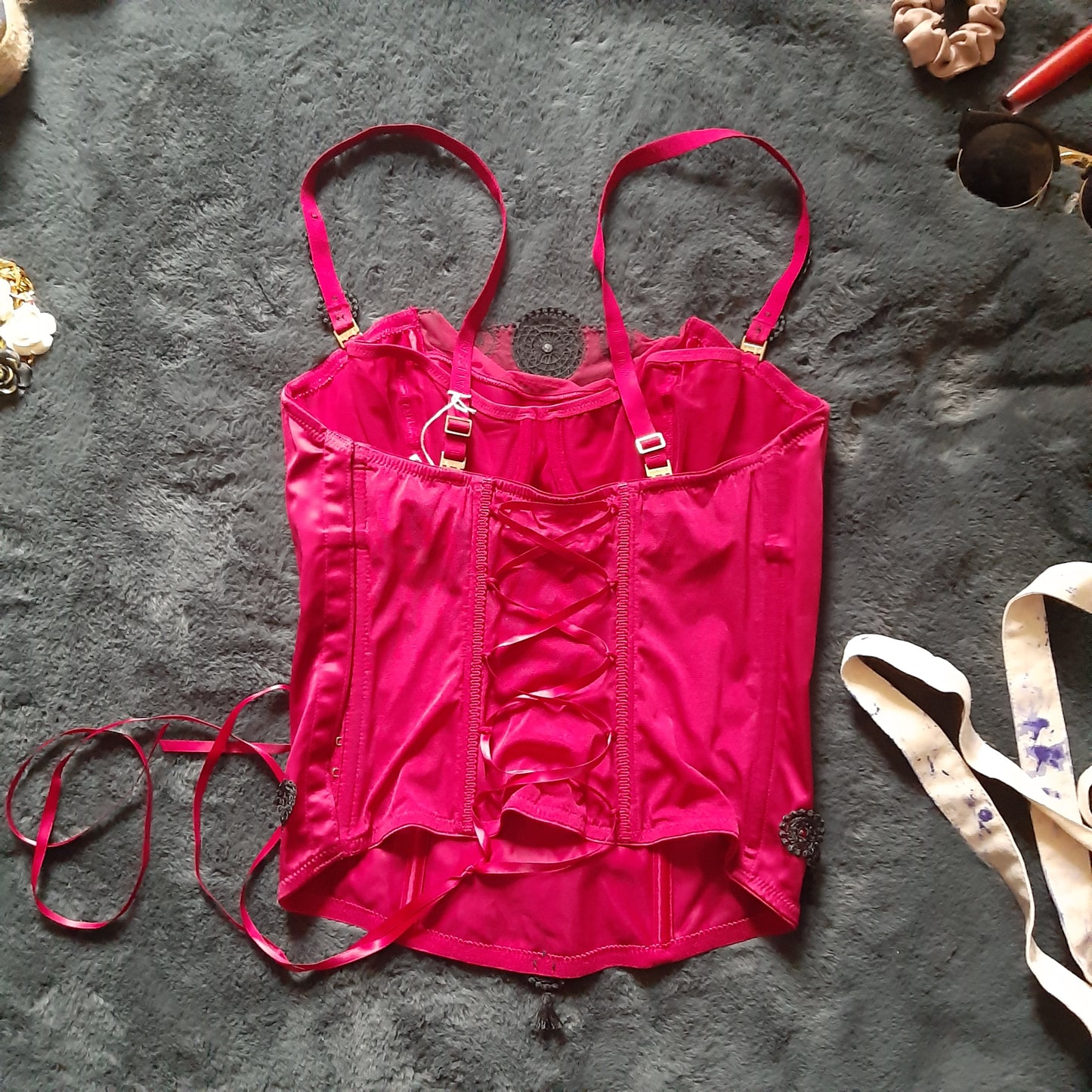 Blood wine and black jewelled corset