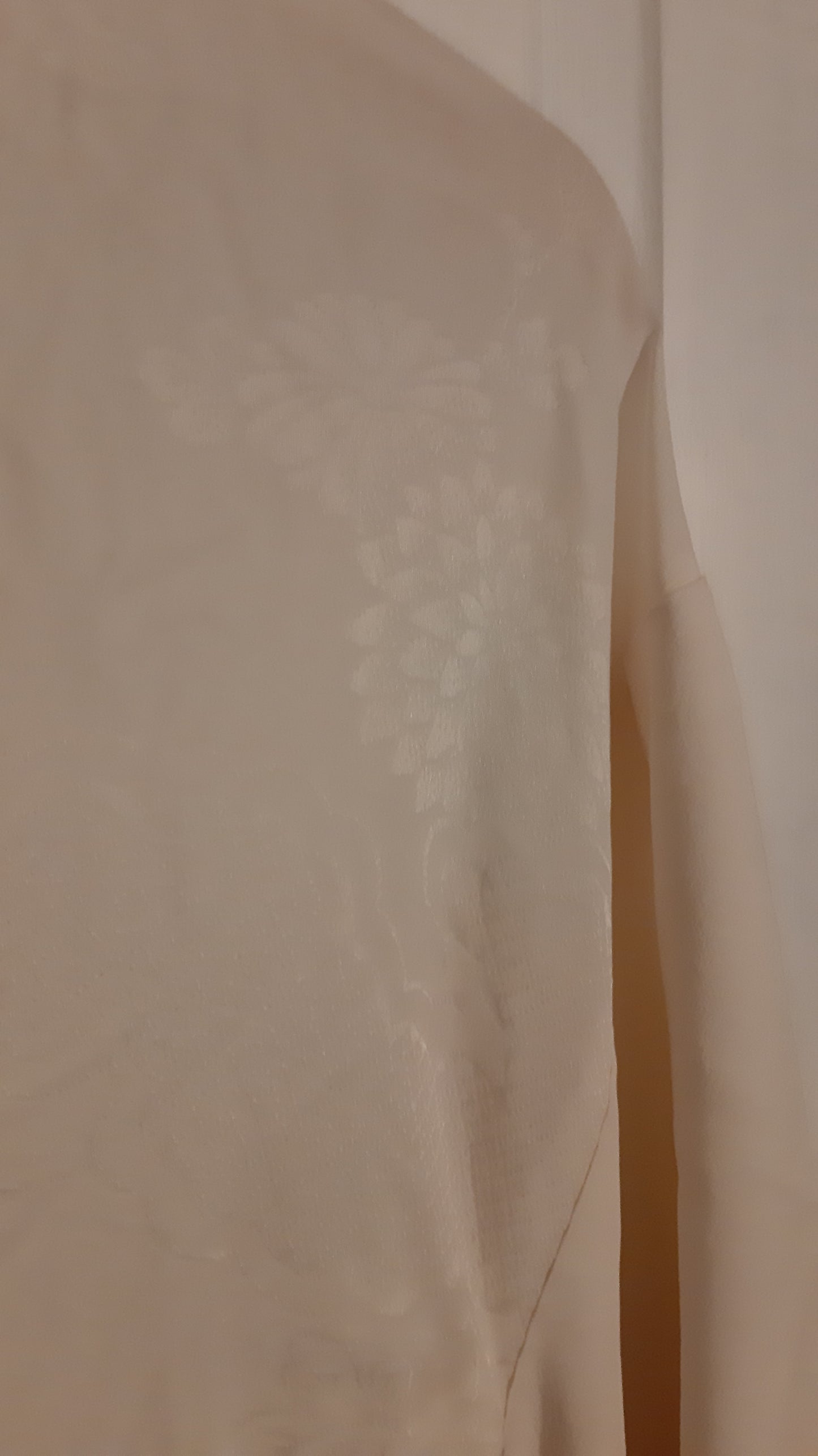 Winged white robe with flower and cloud pattern