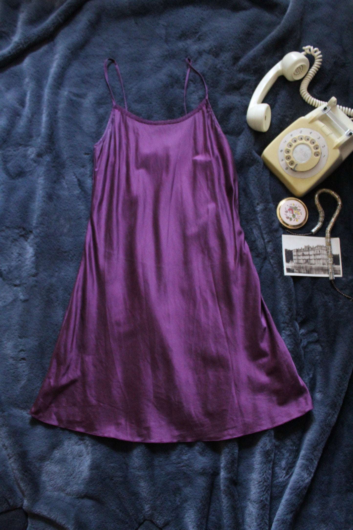 Silk plum slip