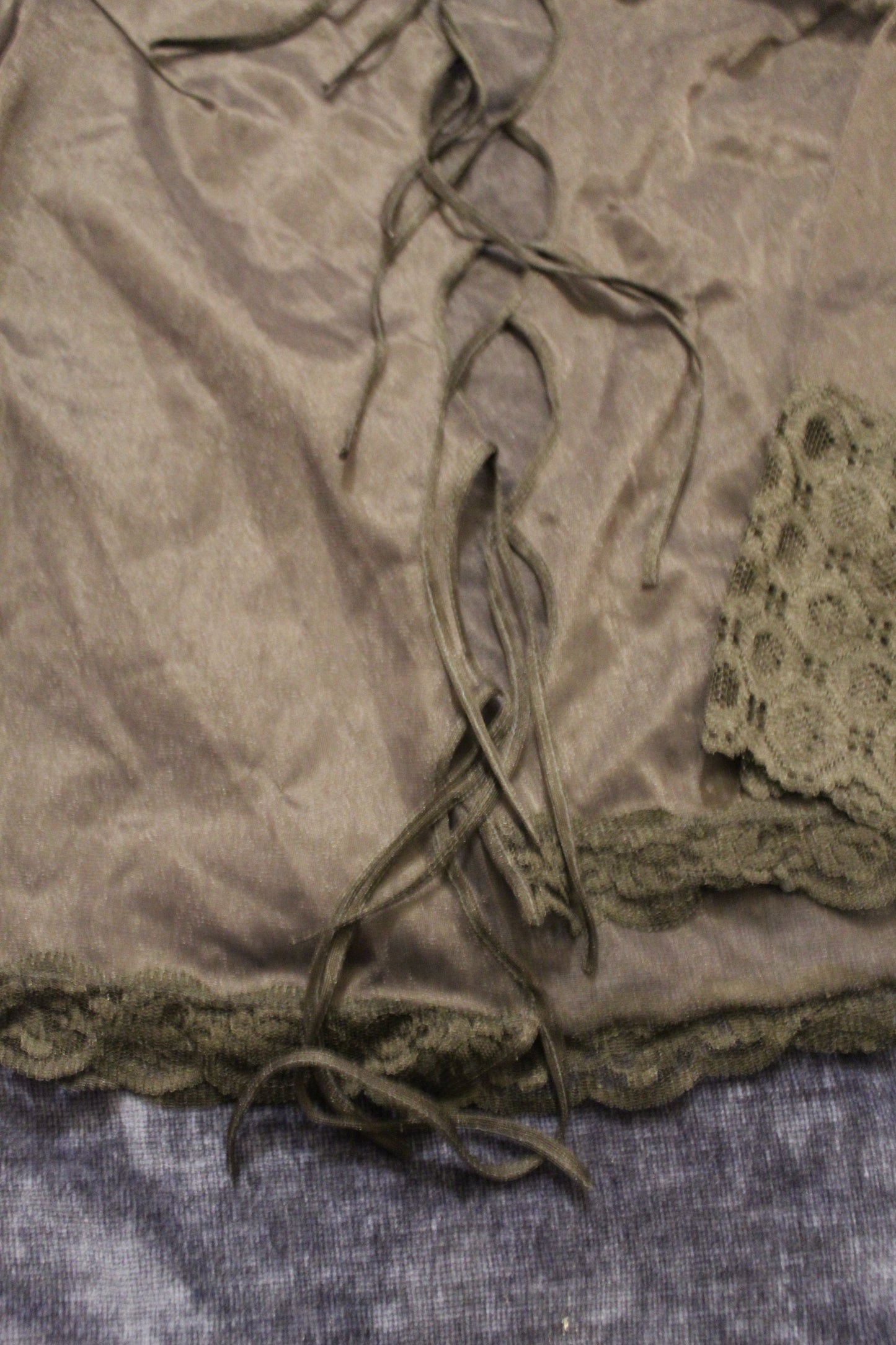 Black sheer bed jacket