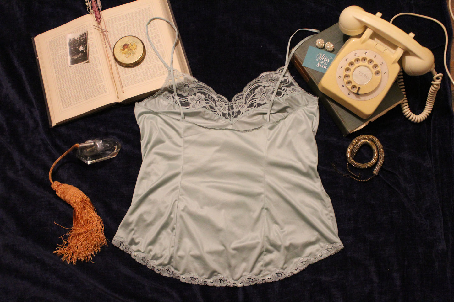 Pistachio lace camisole