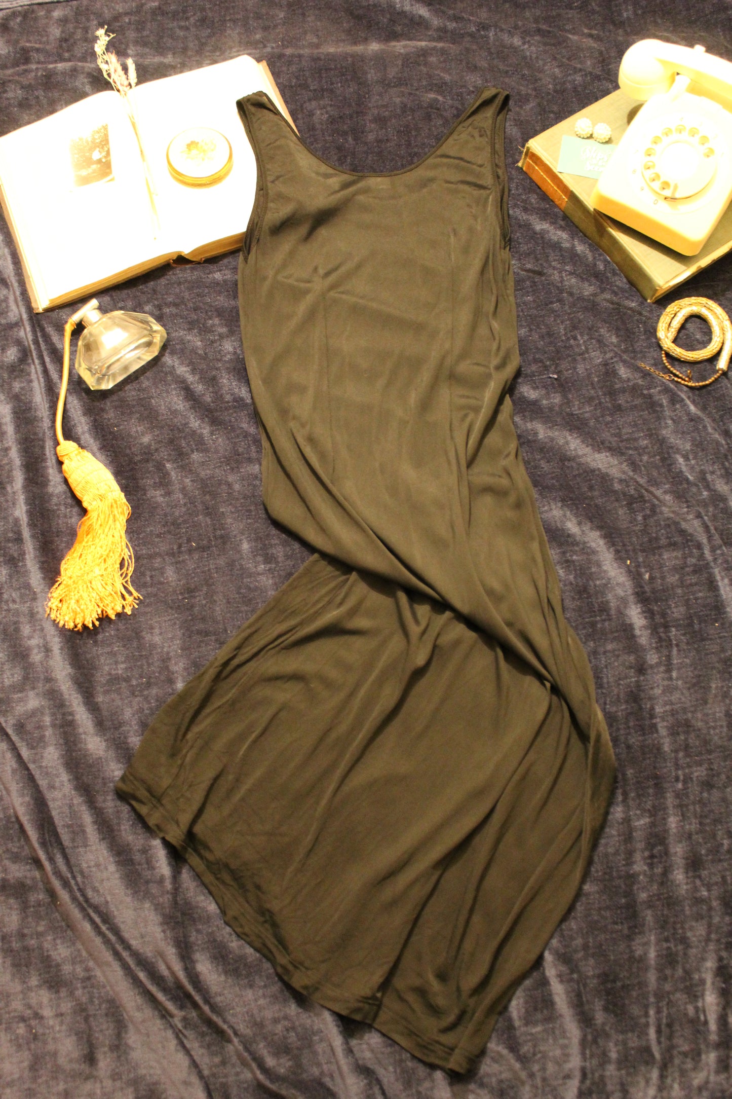 Full length black slip