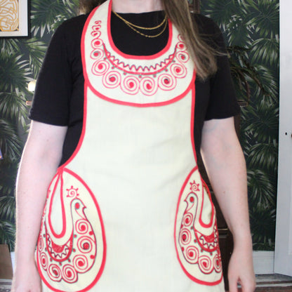 Funky yellow rooster apron