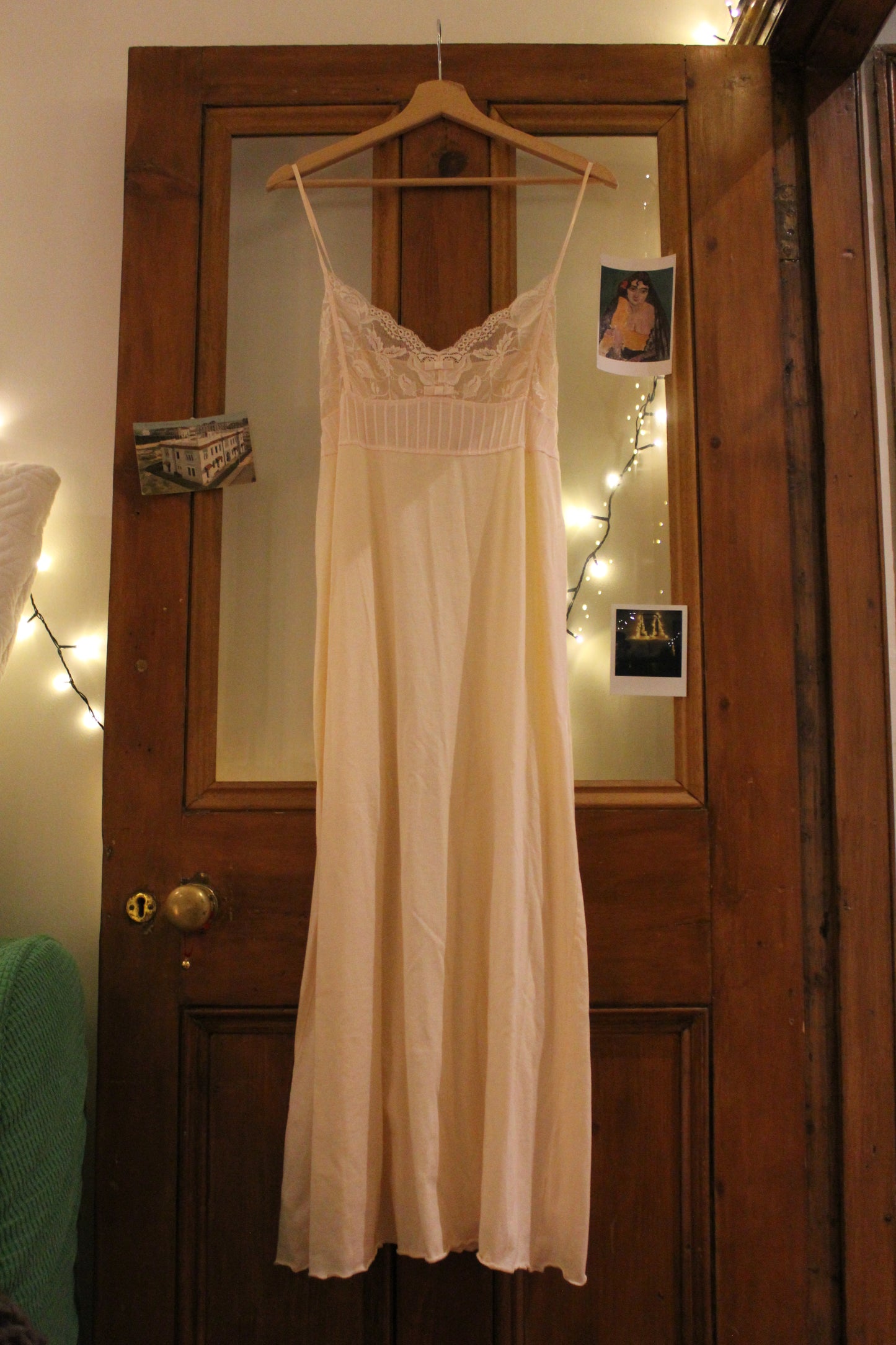 Lace bust dusty pink nightgown style slip