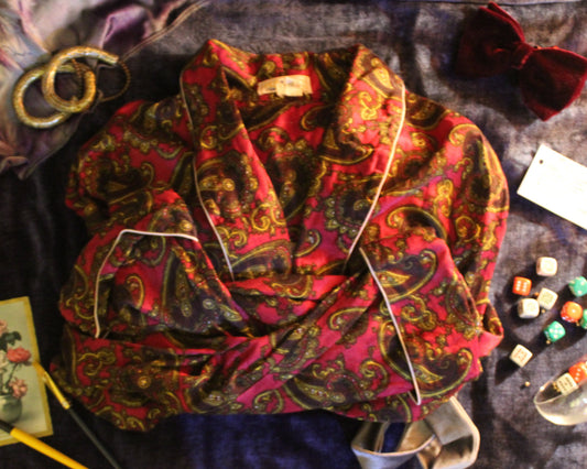 Wine robe with paisley design