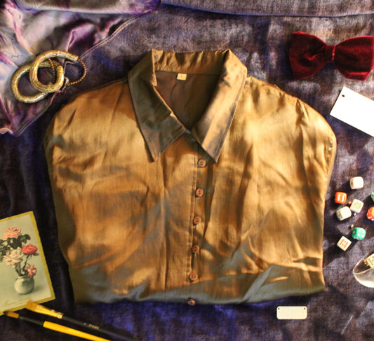 Dark green silk shirt