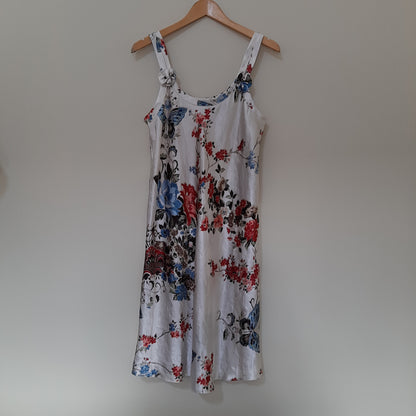 Ivory and Floral Slip with Bows