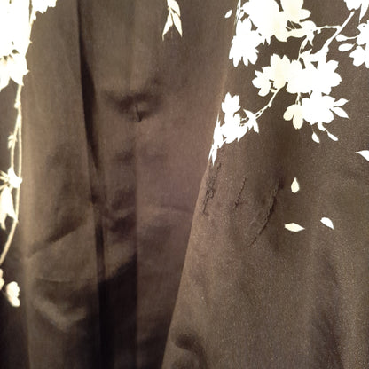 Black cherry blossom robe