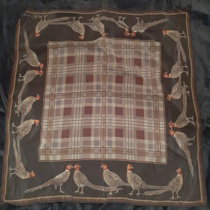 Funky pheasant pattern scarf