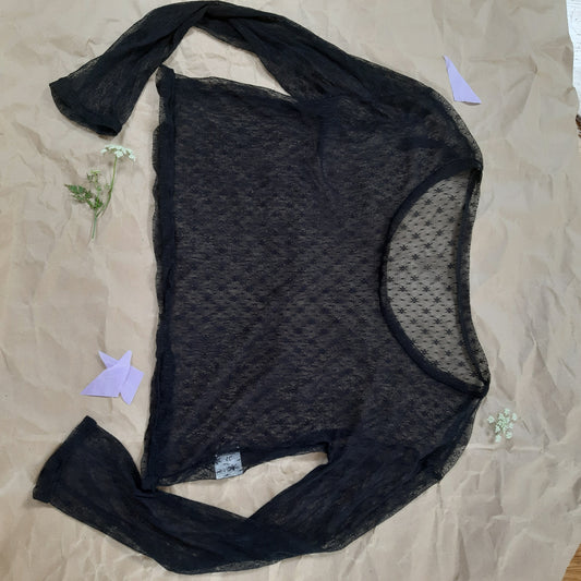 Sheer black sleeves top