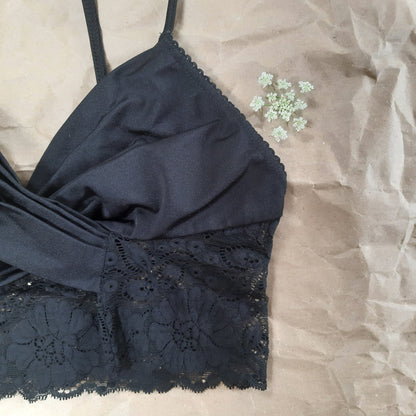Black Bralette with lace
