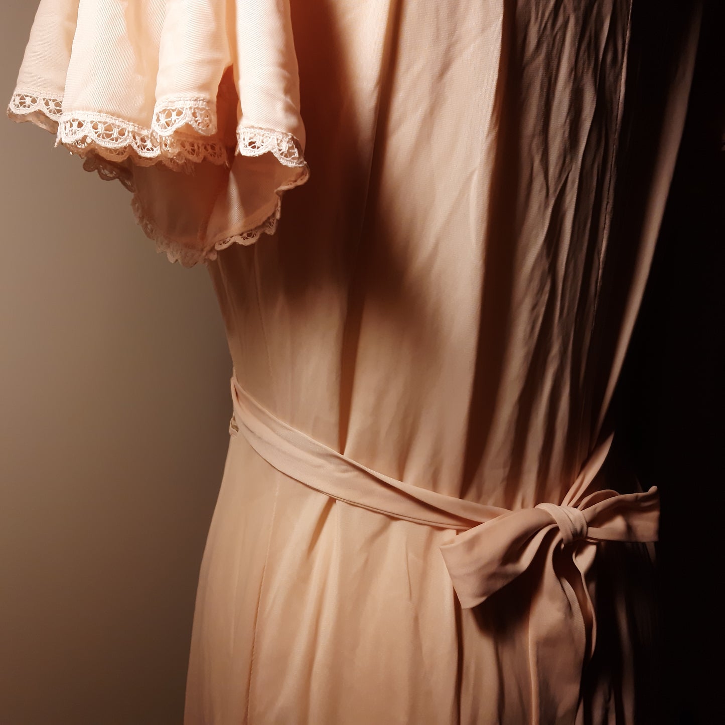 Peach and lace night gown