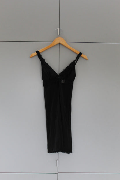 Black lace negligee
