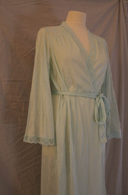 Mint robe with lace panel back
