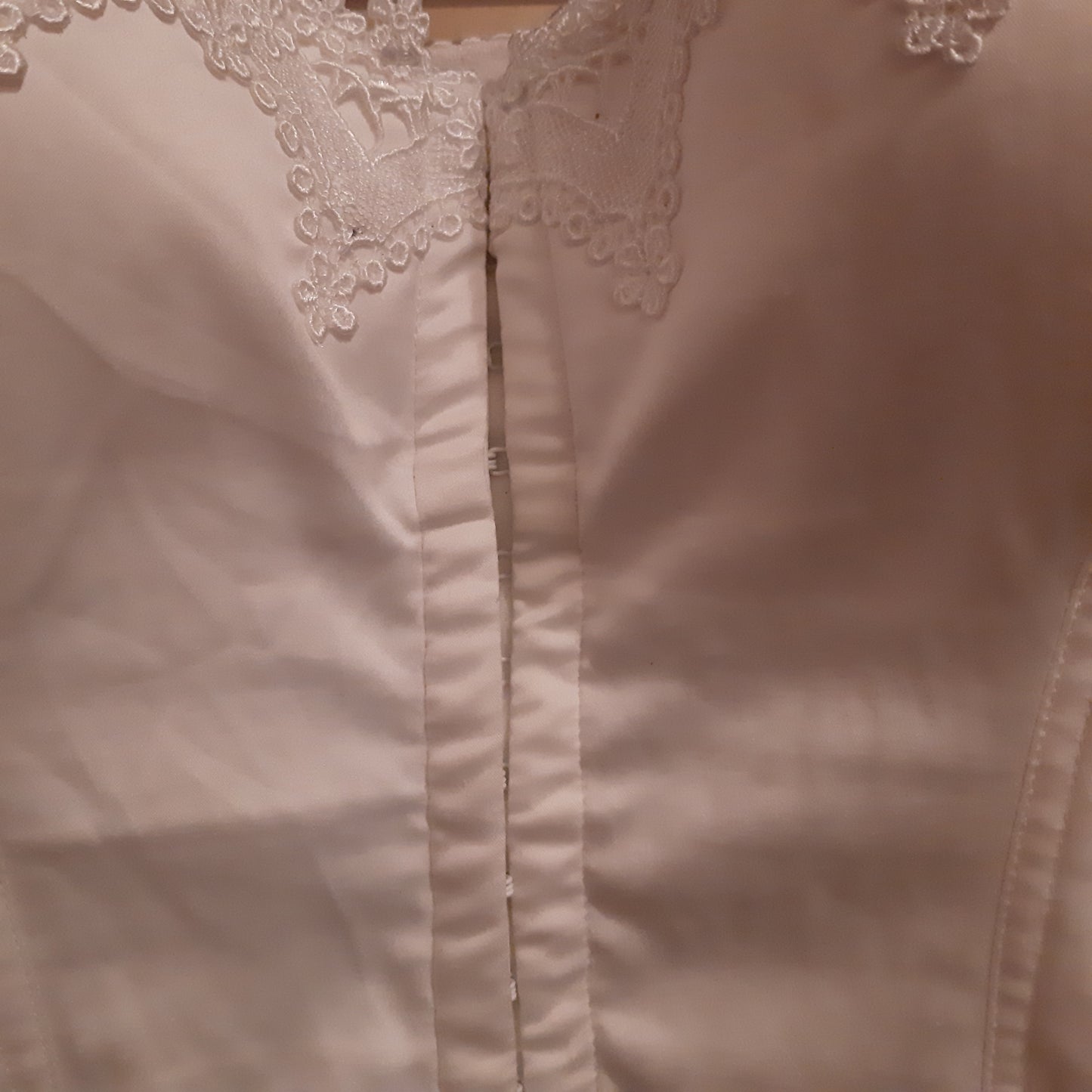 Lace detailed white corset